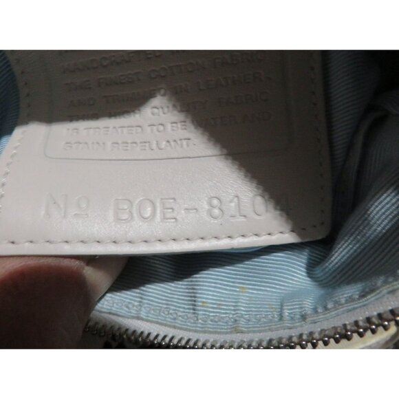 COACH Vintage Black & White Paisley Print Canvas & Leather Tote & wristlet - Picture 11 of 16